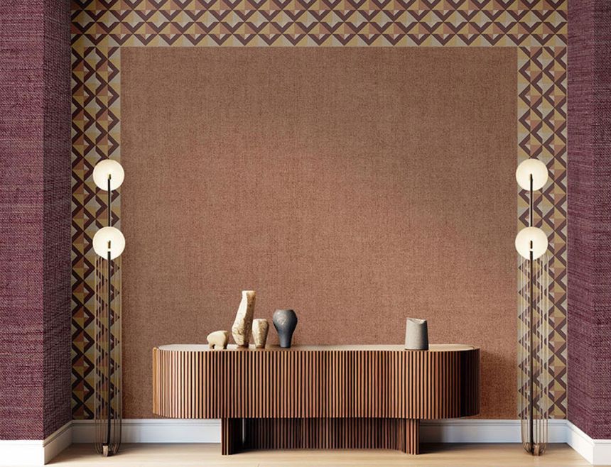 Non-woven wallpaper, brown-beige, fabric imitation, 39054, Arché, Pictura, Cristiana Masi by Parato