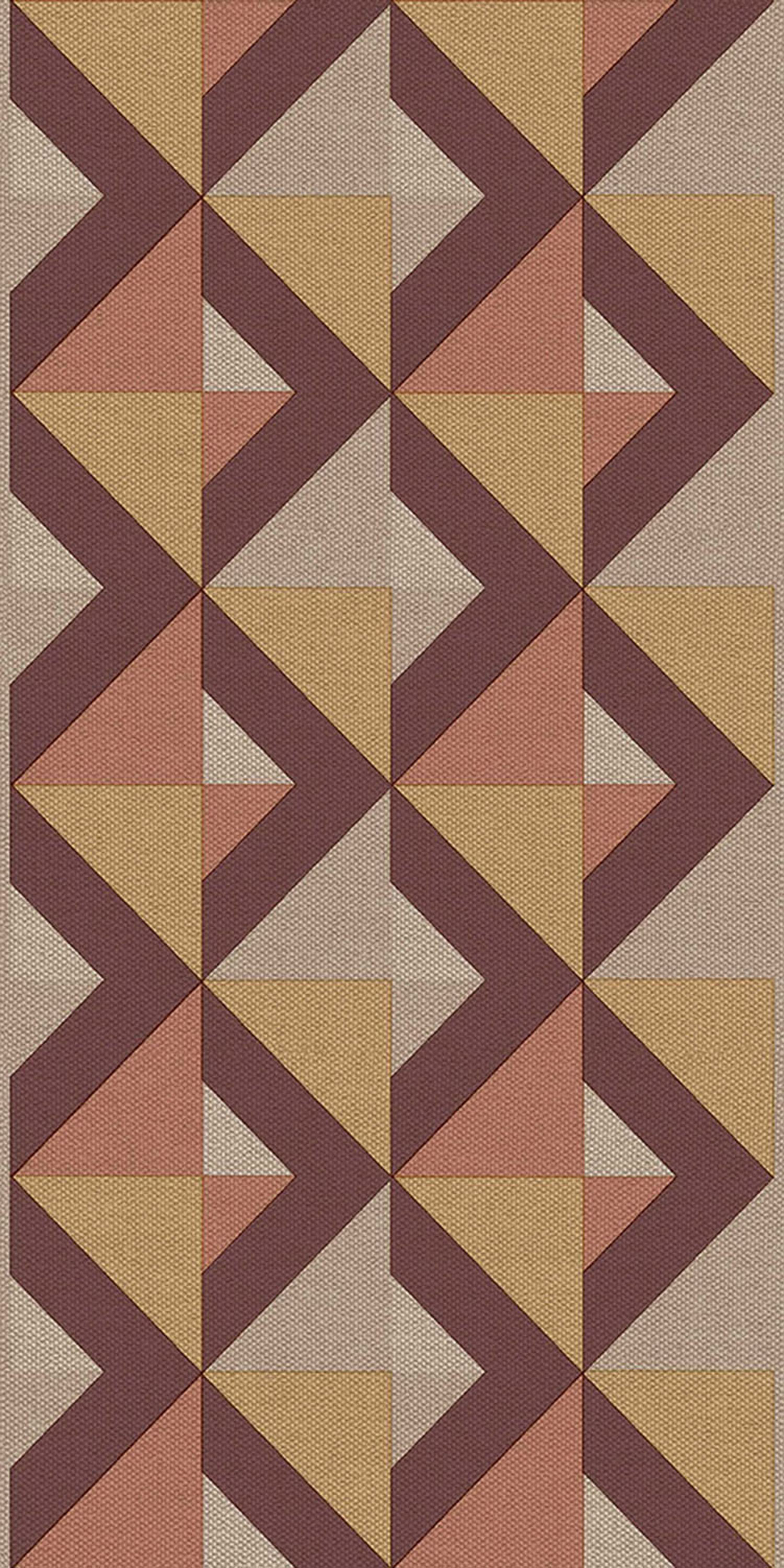 Geometric non-woven wallpaper border, burgundy red, B39098, Arché, Cristiana Masi by Parato