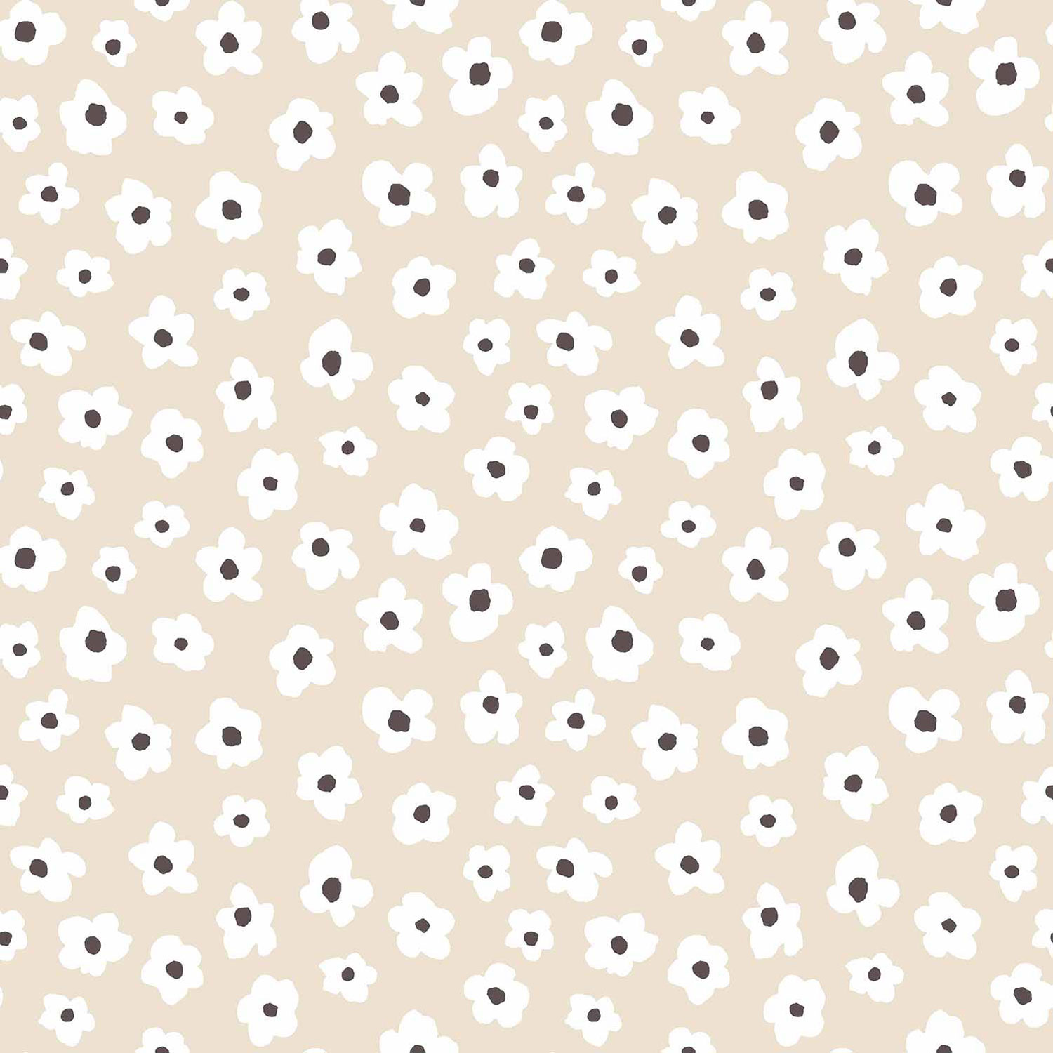Beige floral non-woven wallpaper, 17138, MiniMe, Cristiana Masi by Parato