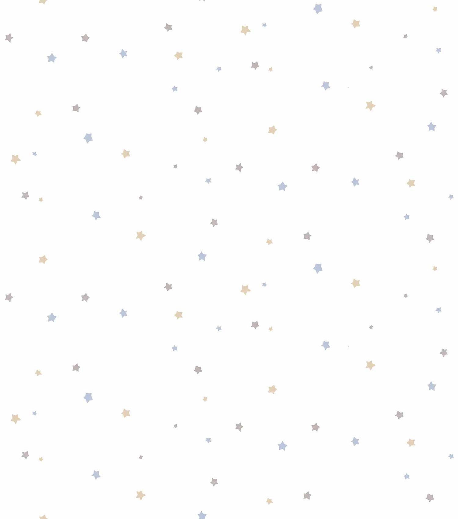 White non-woven wallpaper with stars, 17162, MiniMe, Cristiana Masi by Parato