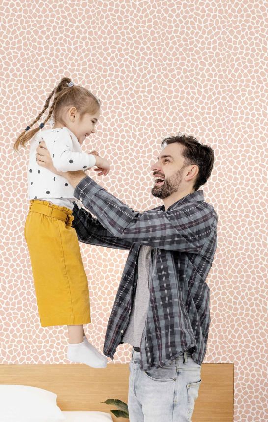 Pink-white non-woven wallpaper, 17184, MiniMe, Cristiana Masi by Parato