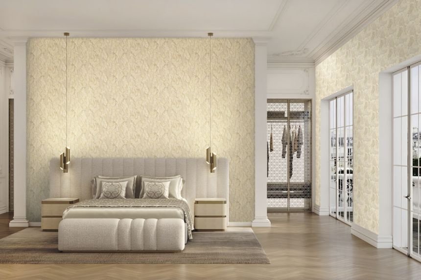 Luxurious gold-beige wallpaper, stucco plaster, Z34901, Elie Saab 2