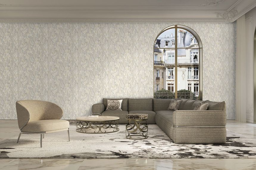 Luxury cream wallpaper, stucco plaster, Z34911, Elie Saab 2