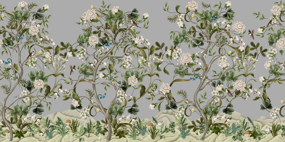 Luxury wall mural, Landscape with flowers, Z34977, Elie Saab 2