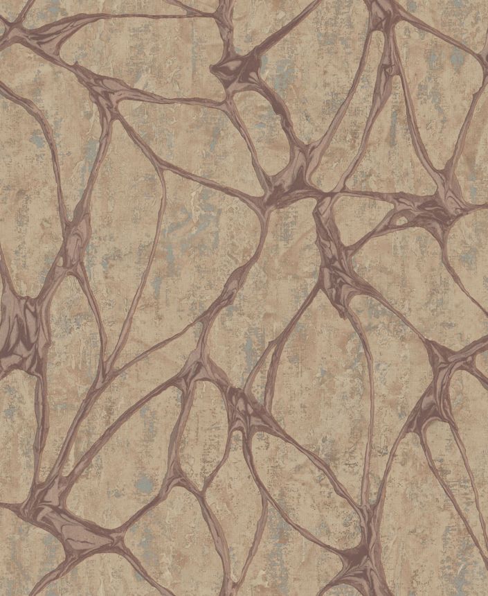 Luxury bronze wallpaper with a distinctive metallic pattern, 56825, Aurum II, Limonta