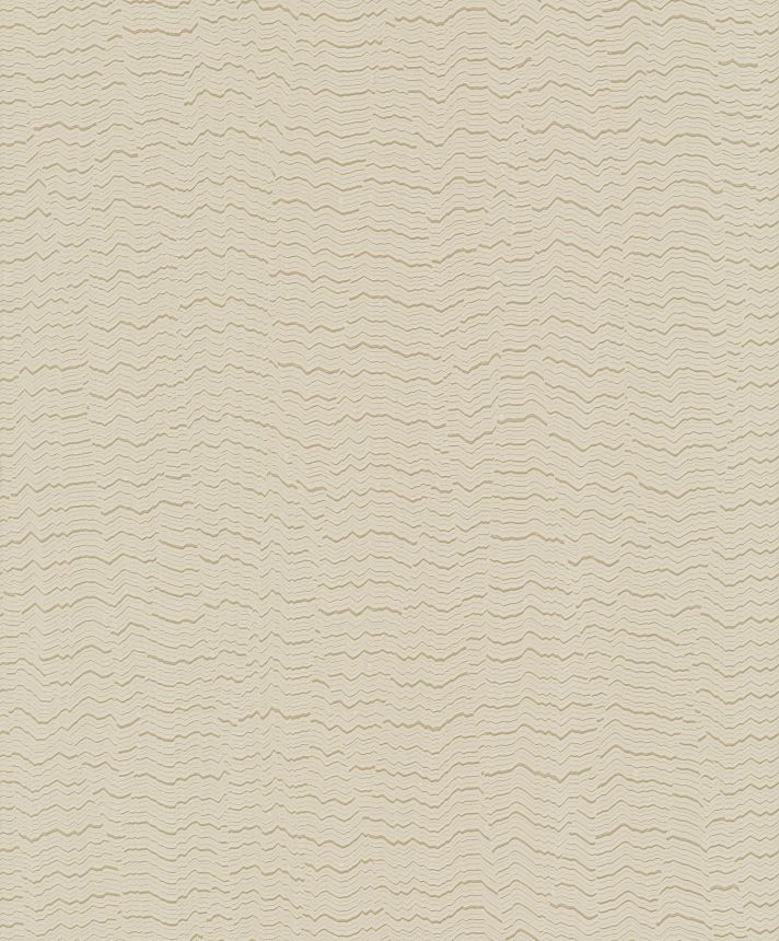 Beige non-woven wallpaper, waves, BZ3405, Belize, Grandeco
