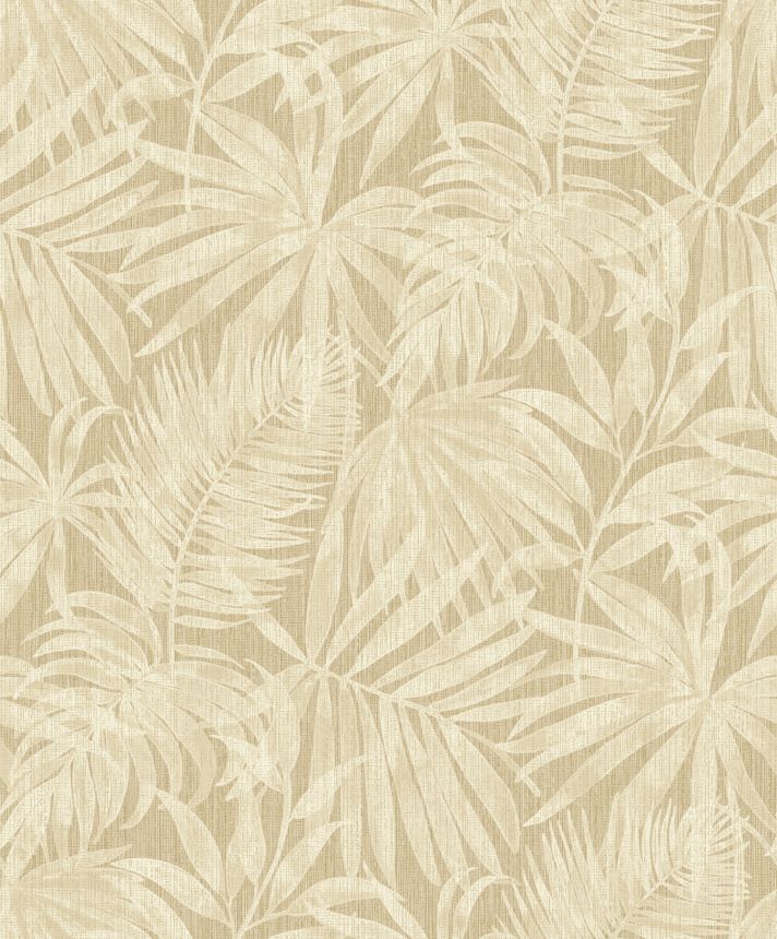Non-woven wallpaper, ochre, leaves, PH3412, Perfect Harmony, Grandeco