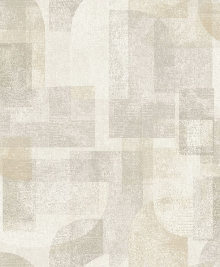 Geometric non-woven wallpaper, gray-beige, PH3504, Perfect Harmony, Grandeco