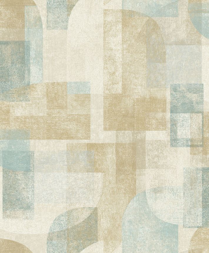 Geometric non-woven wallpaper, ochre, PH3506, Perfect Harmony, Grandeco