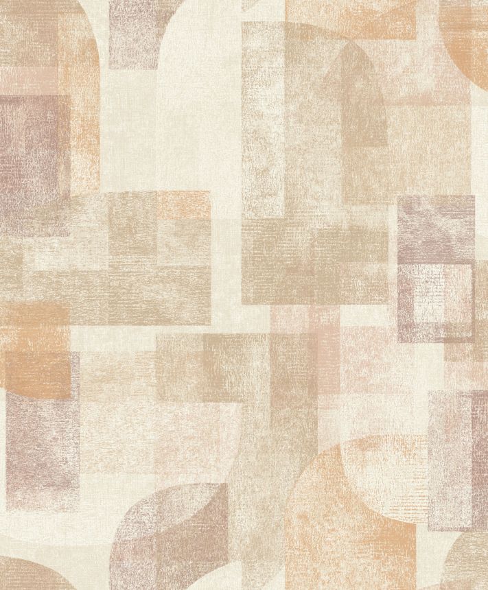 Geometric non-woven wallpaper, brown, PH3508, Perfect Harmony, Grandeco