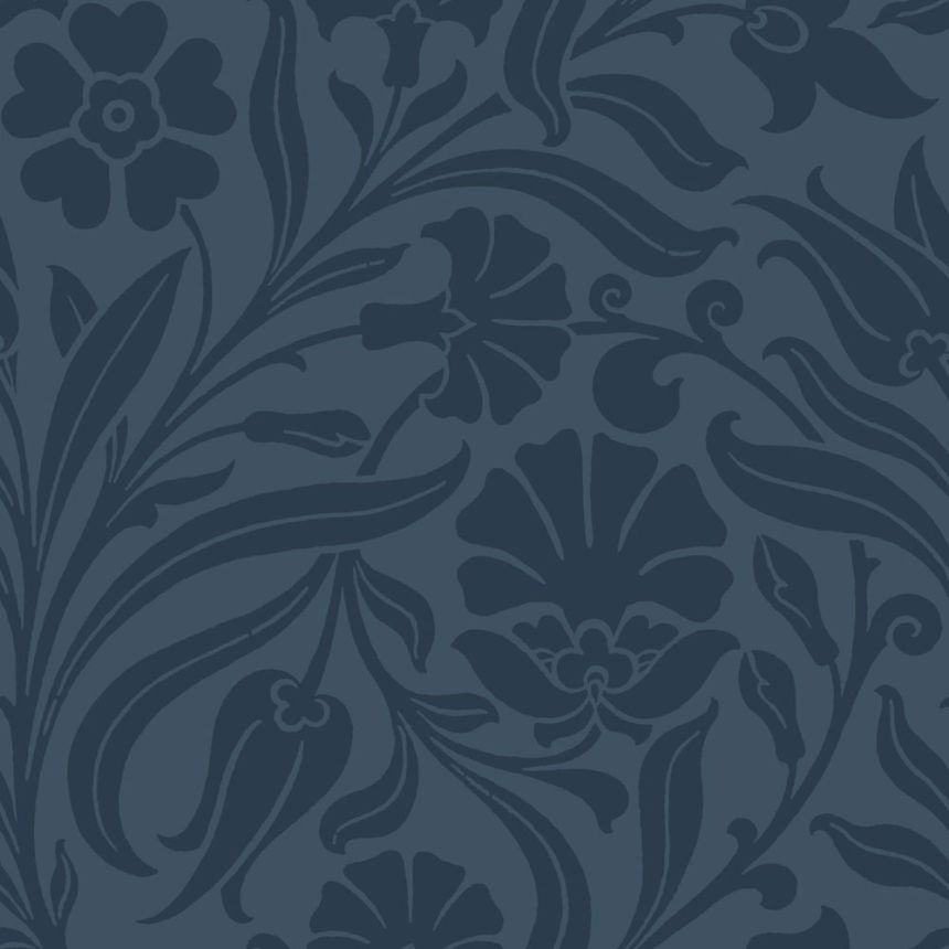 Floral non-woven wallpaper, blue, 139296, Bloom, Esta Home