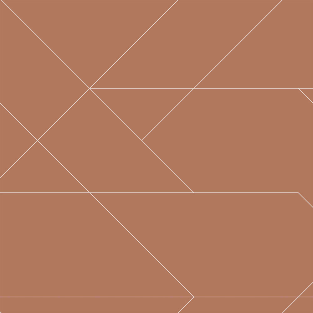 Geometric non-woven wallpaper, brown, 139373, Bloom, Esta Home
