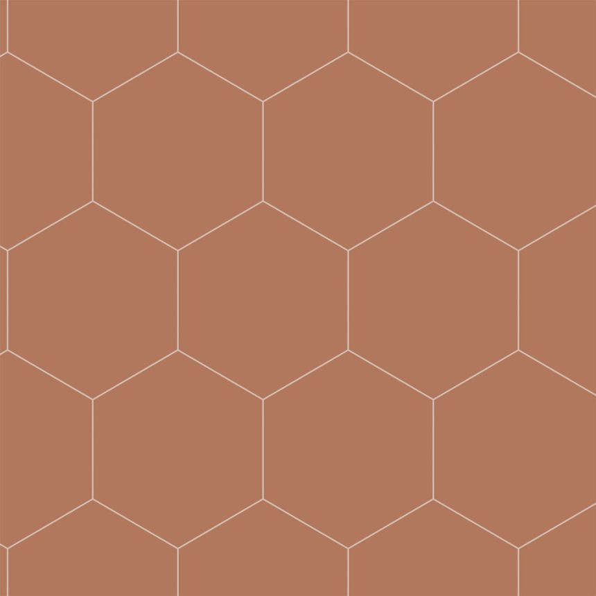 Geometric non-woven wallpaper, brown, 139376 Bloom, Esta Home
