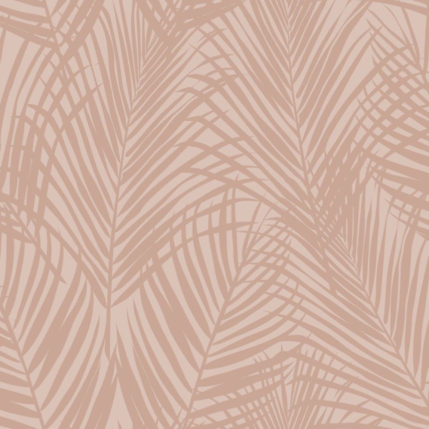 Non-woven wallpaper, palm leaves, pink, 139432, Bloom, Esta Home