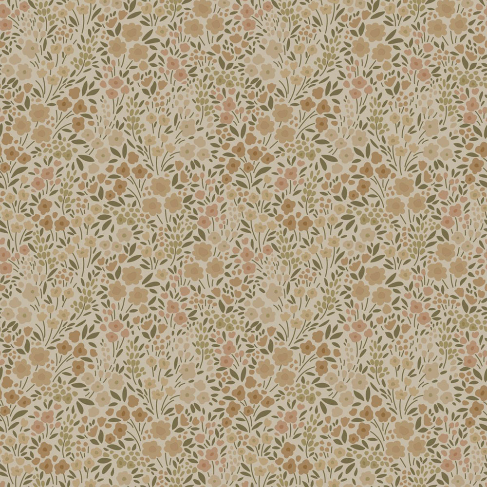 Floral non-woven wallpaper, beige, 139701, Bloom, Esta Home