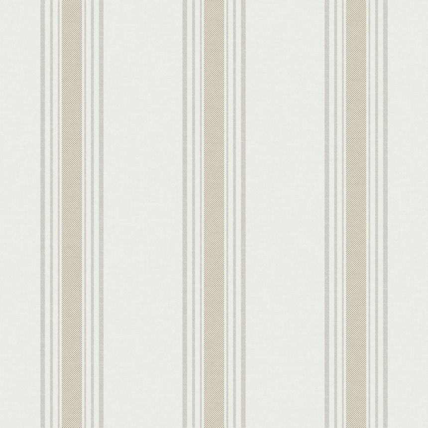Non-woven wallpaper, beige, stripes,  9810-2, Essential Stripes, ICH Wallcoverings