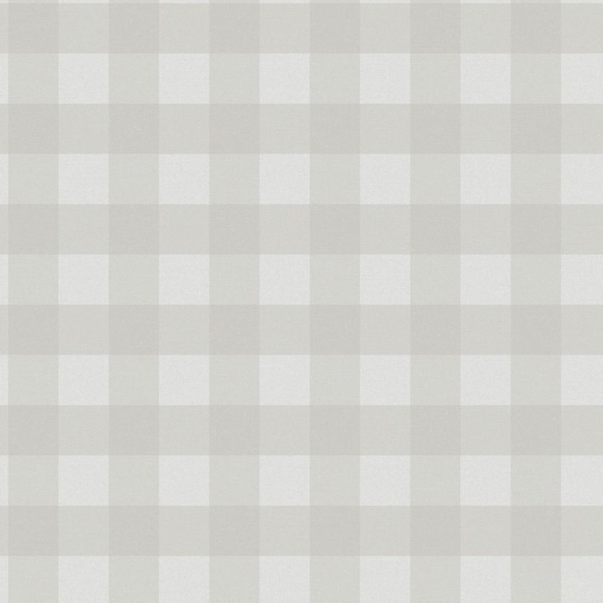 Non-woven wallpaper, gray, checkered,  9813-3, Essential Stripes, ICH Wallcoverings