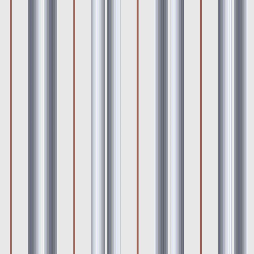 Non-woven wallpaper, blue, stripes,  9815-1, Essential Stripes, ICH Wallcoverings