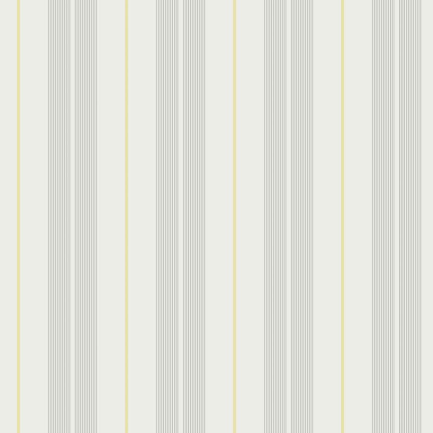 Non-woven wallpaper, gray-yellow, stripes,  9815-4, Essential Stripes, ICH Wallcoverings