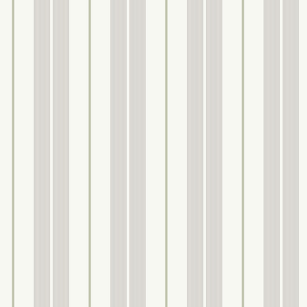 Non-woven wallpaper, gray-green, stripes,  9815-5, Essential Stripes, ICH Wallcoverings