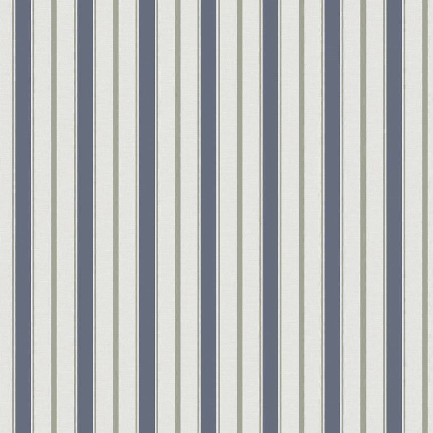 Non-woven wallpaper, blue-green, stripes,  9816-1, Essential Stripes, ICH Wallcoverings