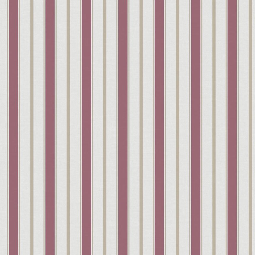 Non-woven wallpaper, red-beige, stripes,  9816-6, Essential Stripes, ICH Wallcoverings