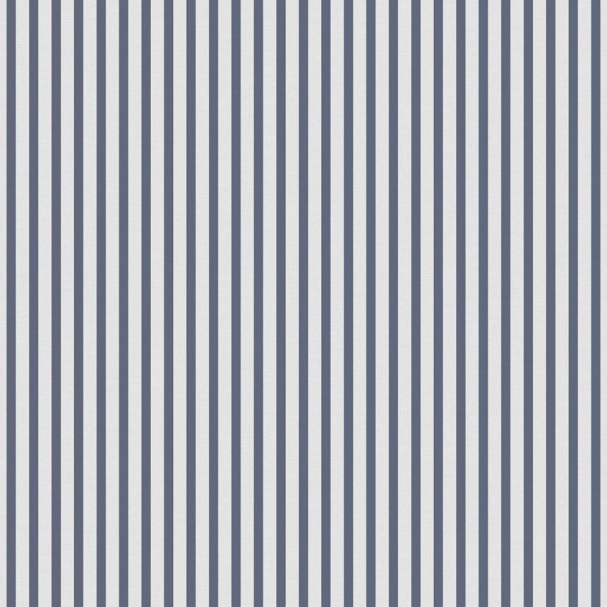 Non-woven wallpaper, blue-white, stripes,  9817-1, Essential Stripes, ICH Wallcoverings
