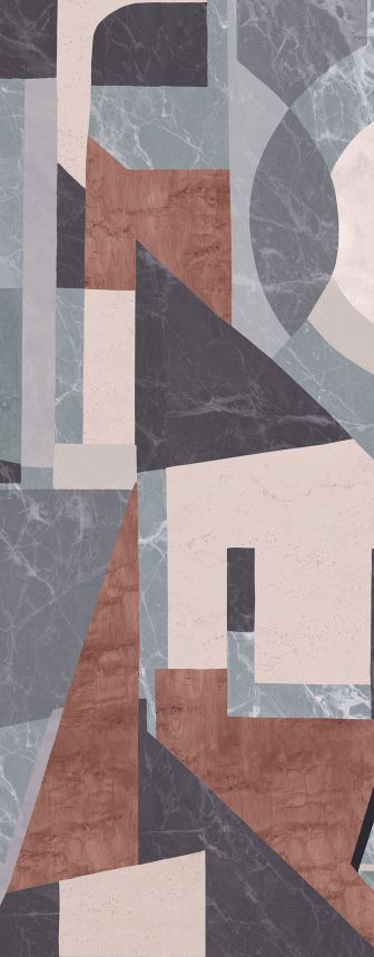 Graphic non-woven wall mural, gray-brown, DGROC1032-260, Rock, Masureel