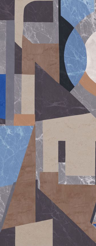 Graphic non-woven wall mural, blue, DGROC1042-300, Rock, Masureel