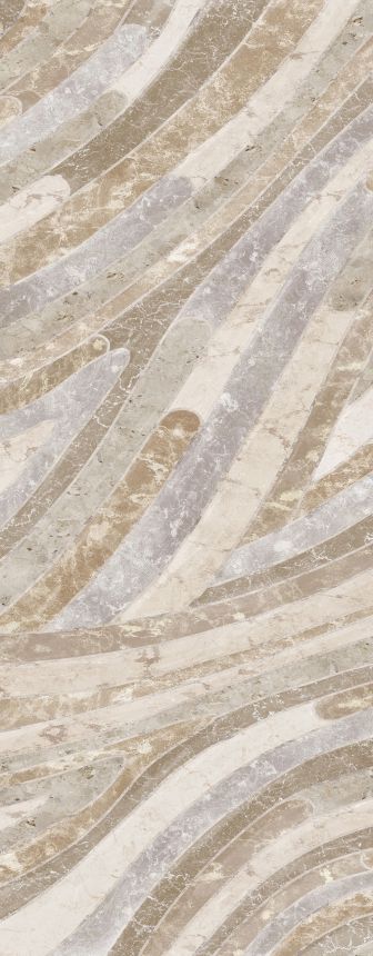 Geometric non-woven wall mural, beige, DGROC2011-300, Rock, Masureel
