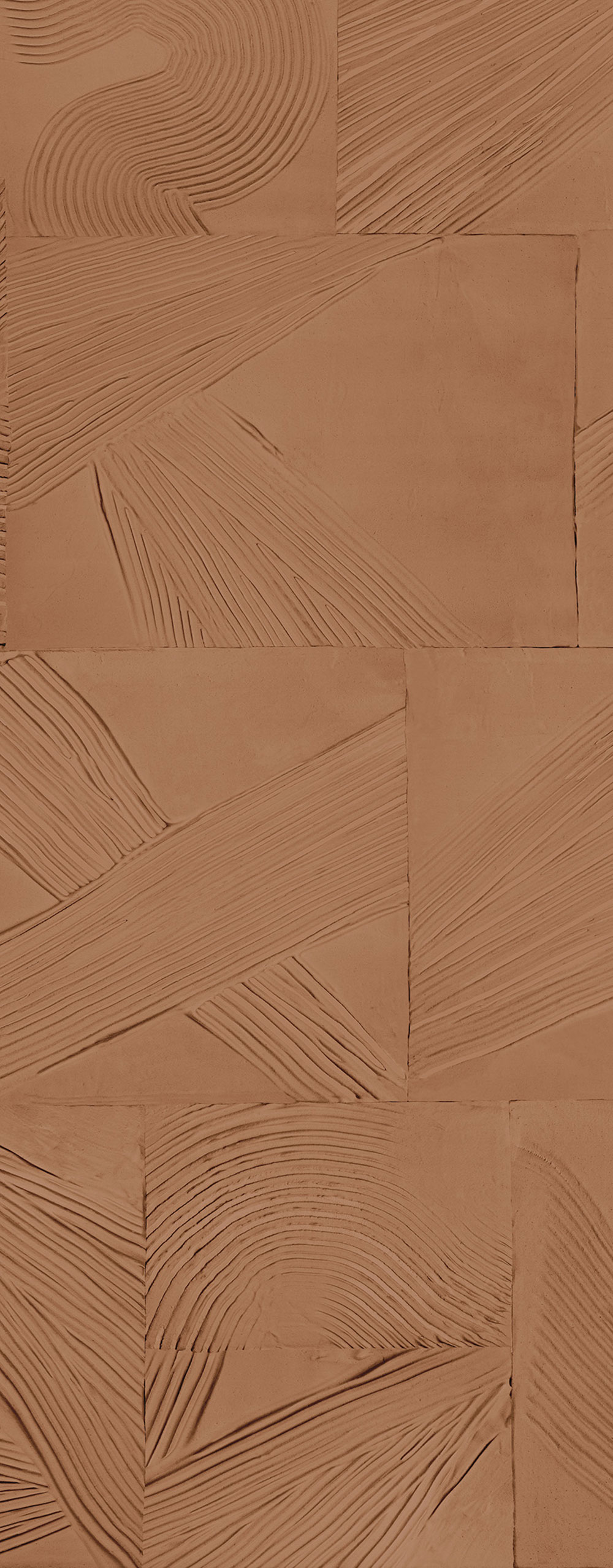 Geometric non-woven wall mural, brown, DGROC3021-260, Rock, Masureel