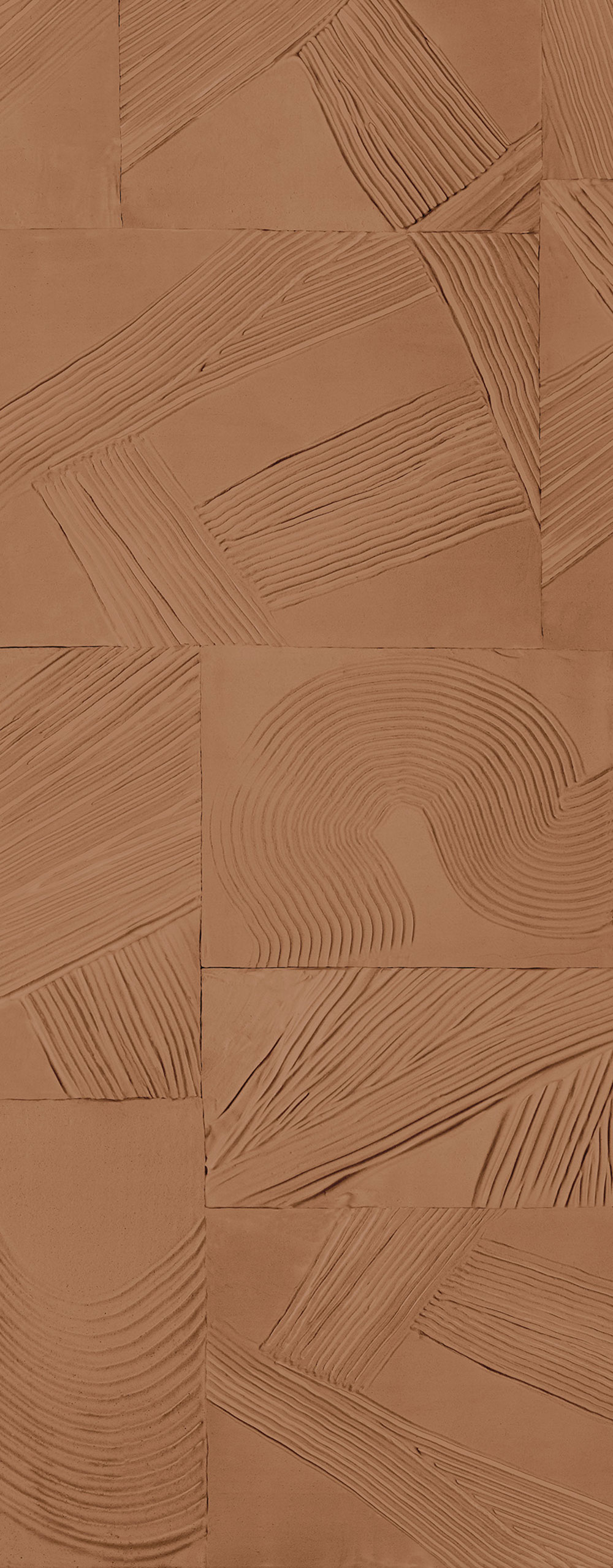 Geometric non-woven wall mural, brown, DGROC3022-260, Rock, Masureel