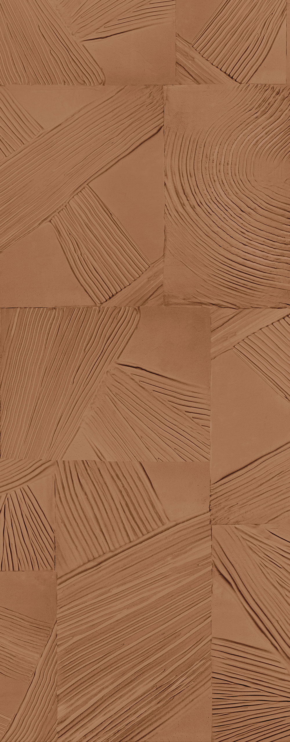 Geometric non-woven wall mural, brown, DGROC3023-300, Rock, Masureel