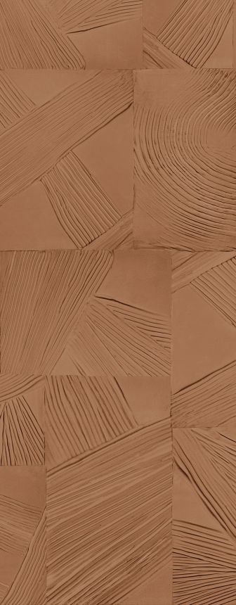 Geometric non-woven wall mural, brown, DGROC3023-300, Rock, Masureel