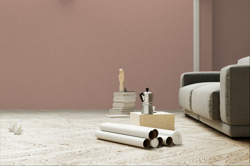 Non-woven wallpaper, brown, fabric imitation, JOY309, Amani, Joy, Rhapsody, Masureel