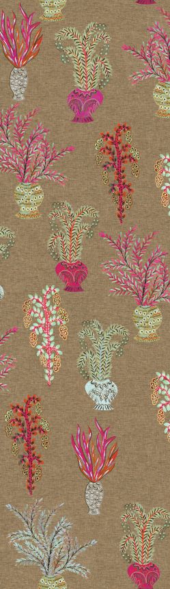 Non-woven wall mural, brown, flowers, DGJOY1042-300, Joy, Masureel