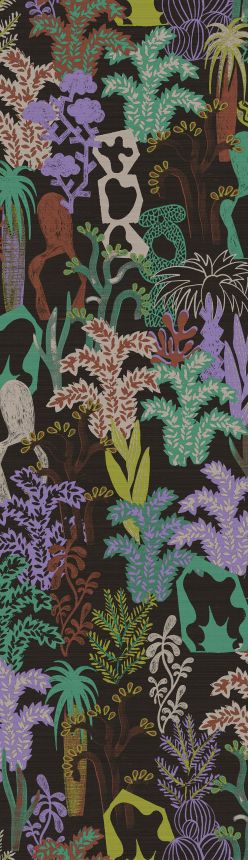 Non-woven wall mural, black, plants, DGJOY3021-260, Joy, Masureel