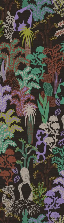 Non-woven wall mural, black, plants, DGJOY3023-260, Joy, Masureel
