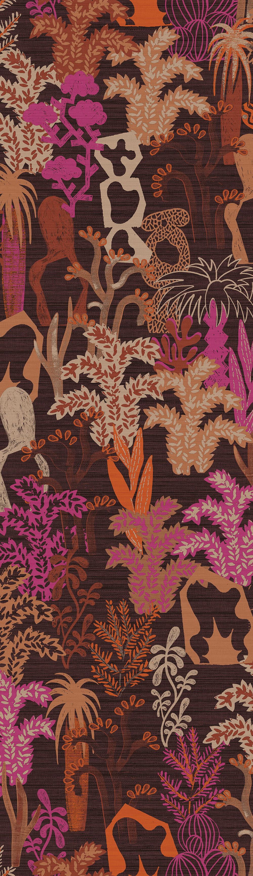 Non-woven wall mural, brown, plants, DGJOY3031-300, Joy, Masureel
