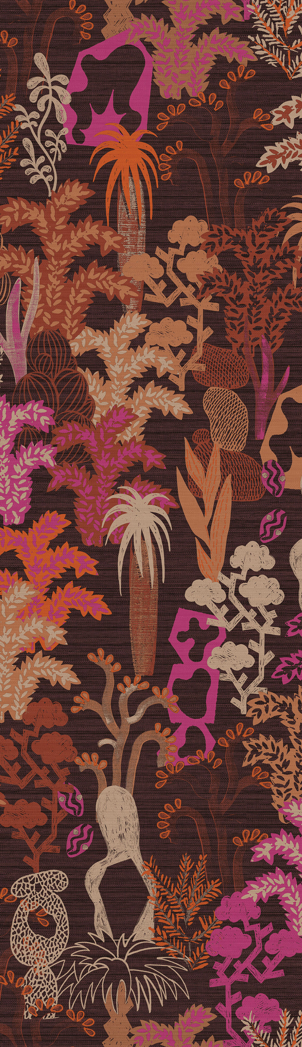 Non-woven wall mural, brown, plants, DGJOY3033-300, Joy, Masureel