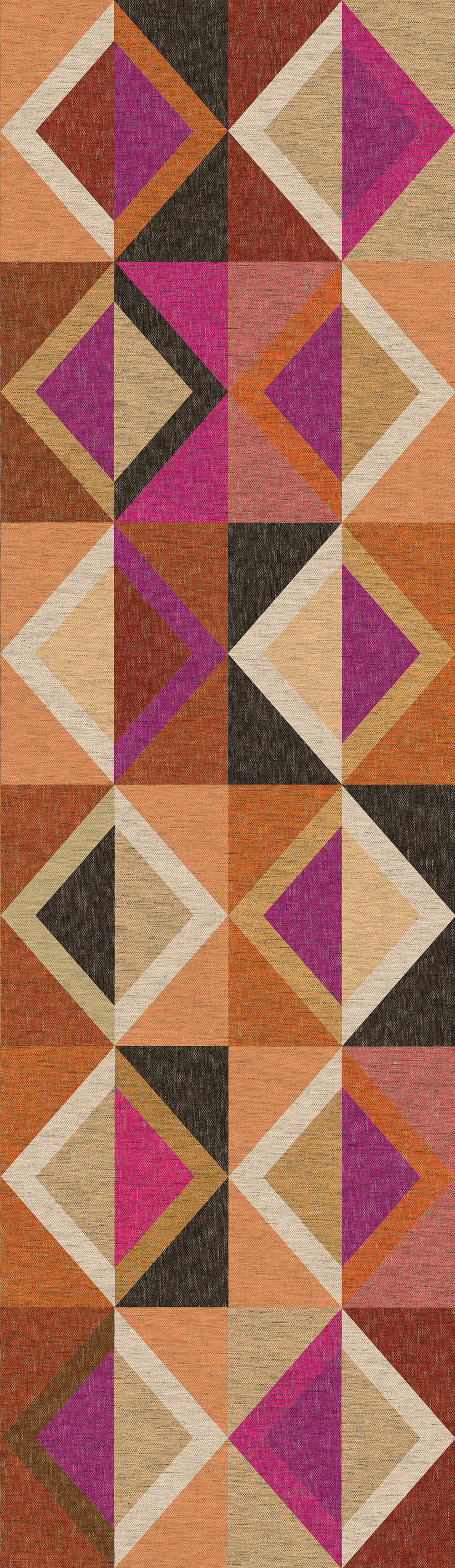 Geometric non-woven wall mural, brown-purple, DGJOY4041-260, Joy, Masureel
