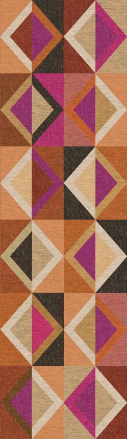 Geometric non-woven wall mural, brown-purple, DGJOY4041-260, Joy, Masureel