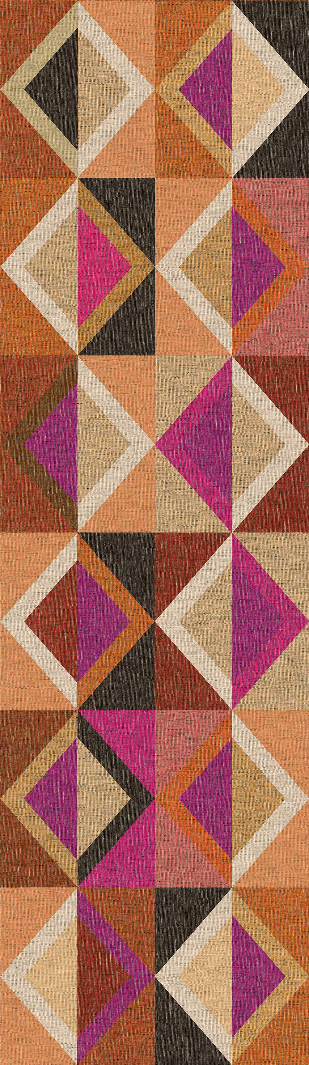 Geometric non-woven wall mural, brown-purple, DGJOY4042-300, Joy, Masureel