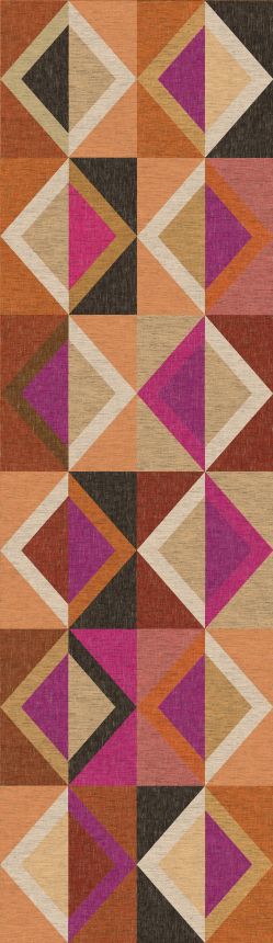 Geometric non-woven wall mural, brown-purple, DGJOY4042-300, Joy, Masureel