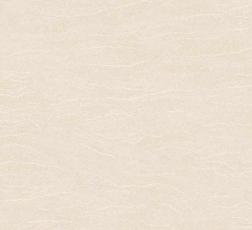 Non-woven wallpaper, waves, beige, TER005, Terra, Masureel