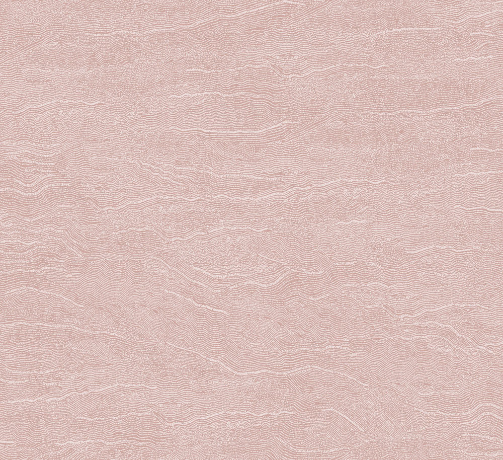 Non-woven wallpaper, waves, pink, TER006, Terra, Masureel