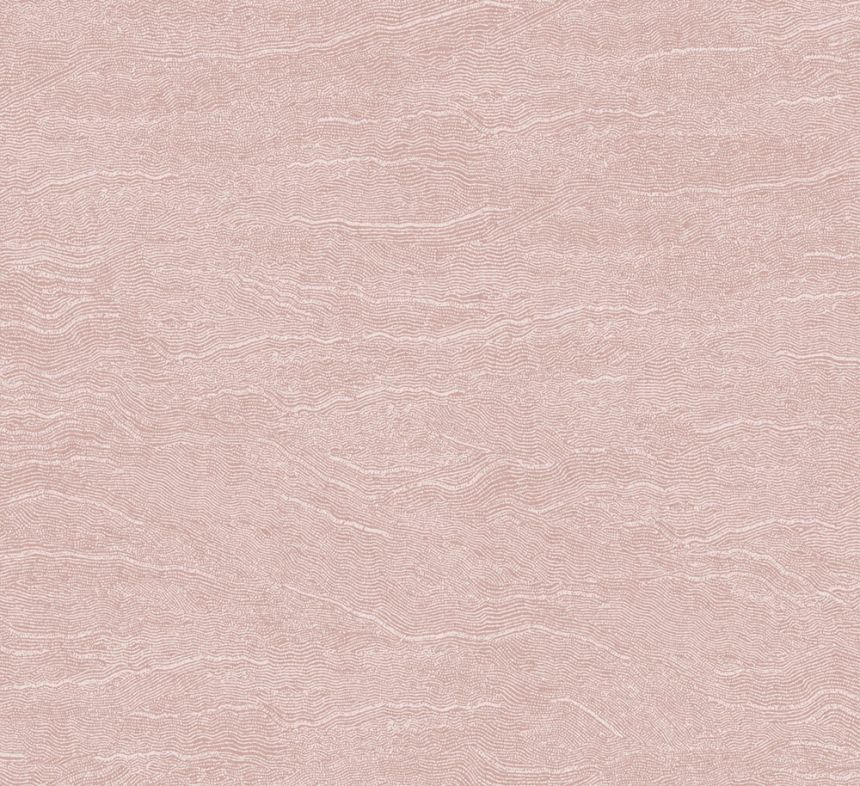 Non-woven wallpaper, waves, pink, TER006, Terra, Masureel