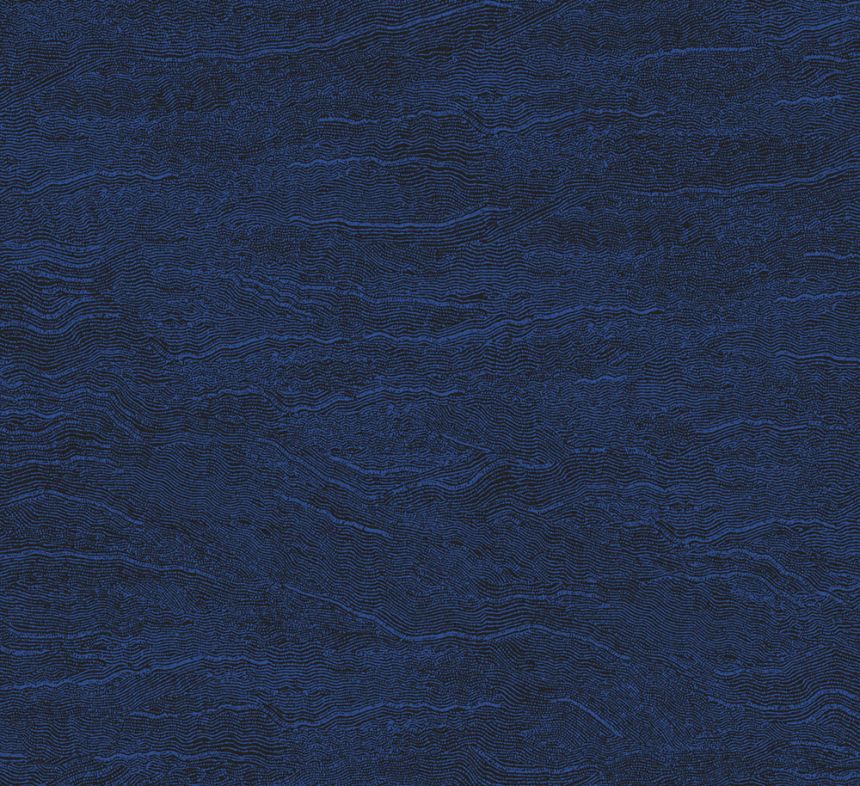 Non-woven wallpaper, waves, blue, TER009, Terra, Masureel