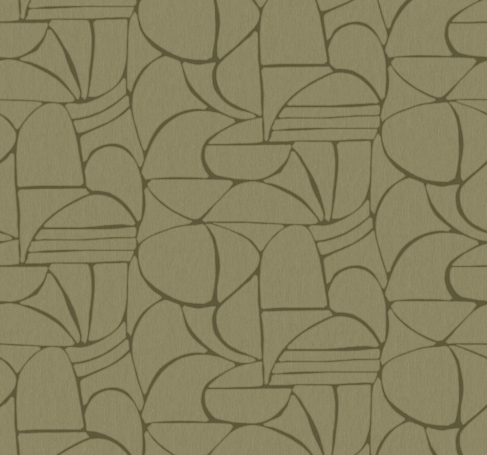Non-woven wall mural, green, ethno, 340282, Solange, Eijffinger