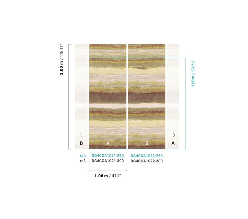 Non-woven wall mural, stripes, DG4COA1022-260, Wall Designs IV, Khroma by Masureel